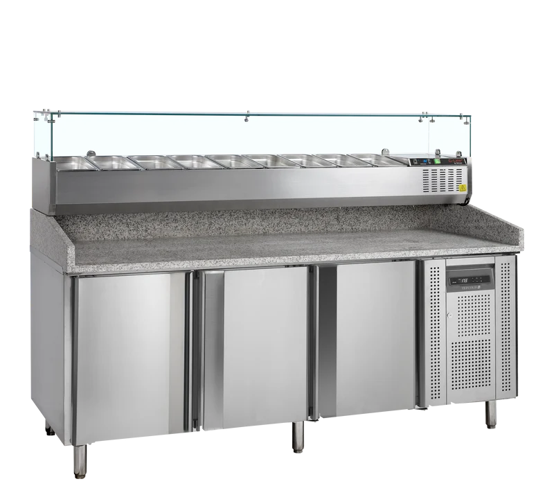 Table à pizza avec saladette incluse - PT1300-GVC38-200 - TEFCOLD