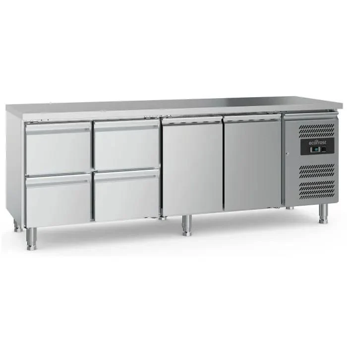 700 TABLE RÉFRIGÉRÉE 2 PORTES ET 4 TIROIRS - 7950.5180 - Ecofrost