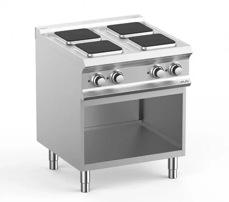 Fourneau professionnel electrique 4 plaque 2,6 kw sur sousbassment libre domina pro 700 - PQ77A - MBM