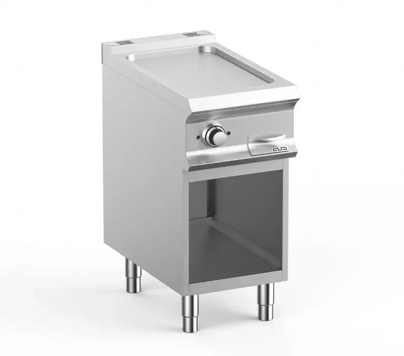 Plaque a snack professionnel electrique sur soubassment libre plaque lisse domina pro 700 - FTBE74AL - MBM