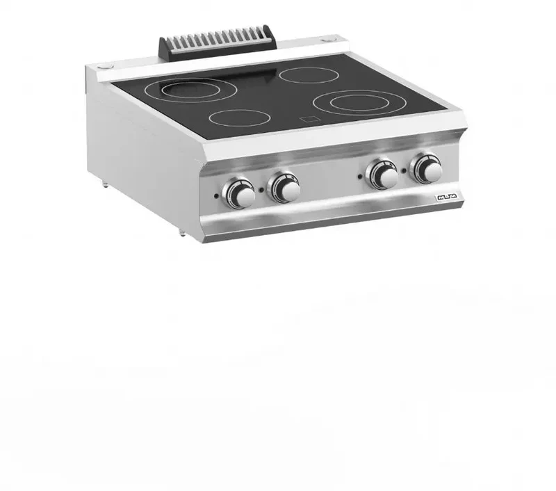Fourneau professionnel electrique 4 plaque vitrocéramique a poser domina pro 700 - VC77T - MBM
