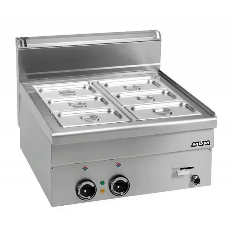 Bain Marie professionnel - électrique- à poser - GN 1/1 + GN 1/4 + GN 1/4- EBM66 - MBM