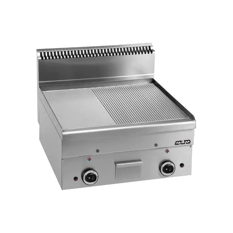 Plaque grillade minima 600 lisse rainurée/gaz - GFT66LR - MBM