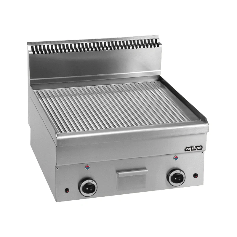 Plaque / Plancha 2 zones acier rainurée gaz MINIMA 600 | GFT66R | MBM