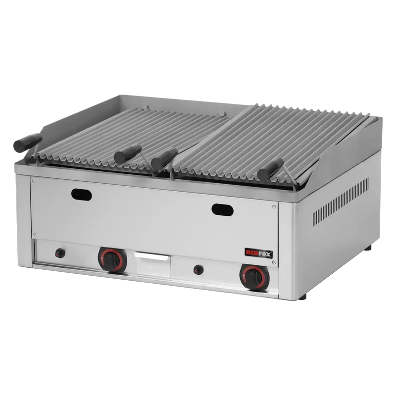 Grill pierre de lave à gaz double 2x 31x48 TOP | REDFOX - GL 60 GS