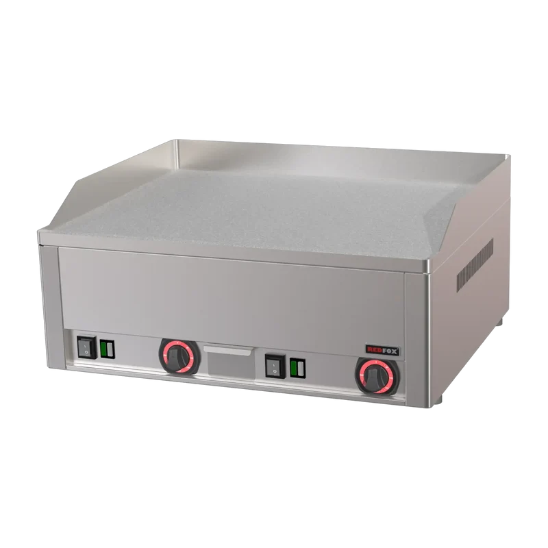 Plaque de cuisson 65x48 électrique chrome durable lisse TOP 400 V | REDFOX - FTHC 60 E