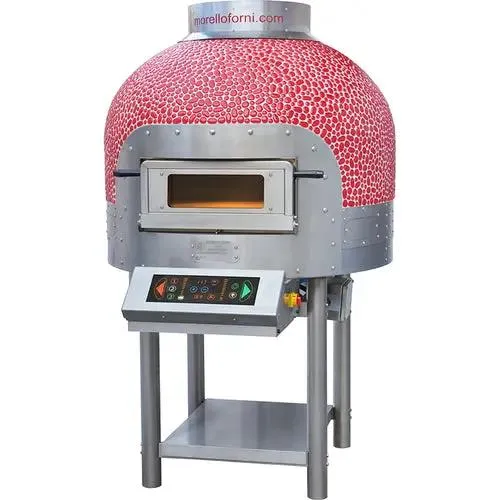 Four Napolitain électrique rotatif 9 pizzas Cupola Mosaique - FRV-125 CM - Morello Forni
