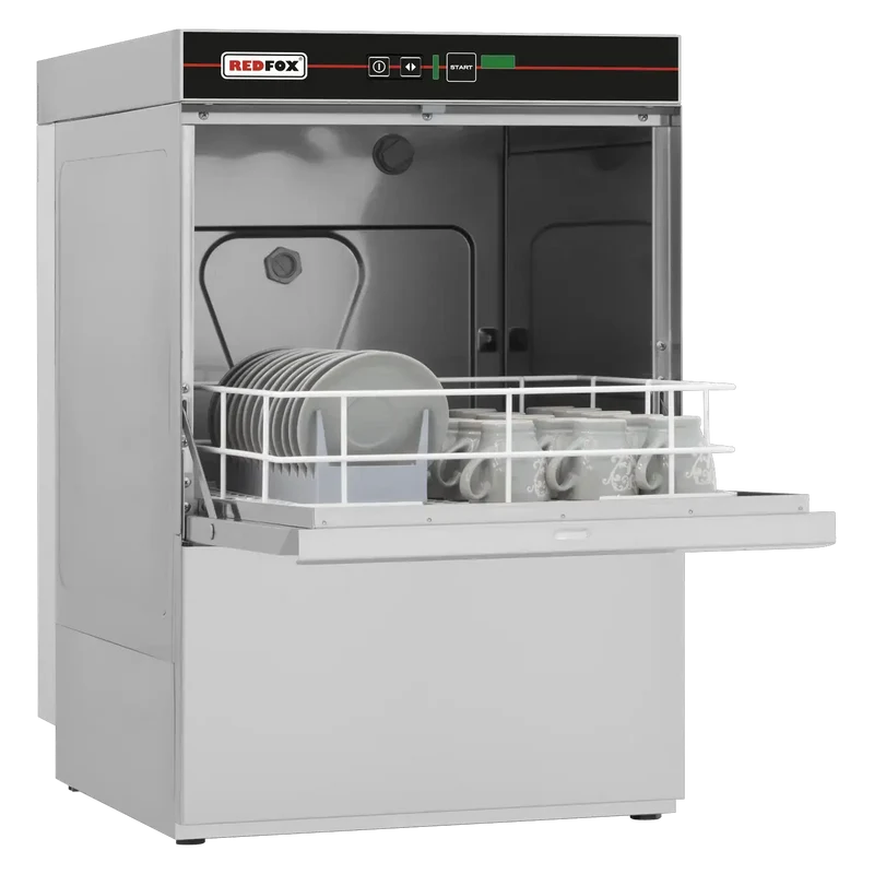 Lave-vaisselle et verre frontal revêtement simple avec pompe de vidange 39x39 - 230 V | REDFOX - QQI 42 P