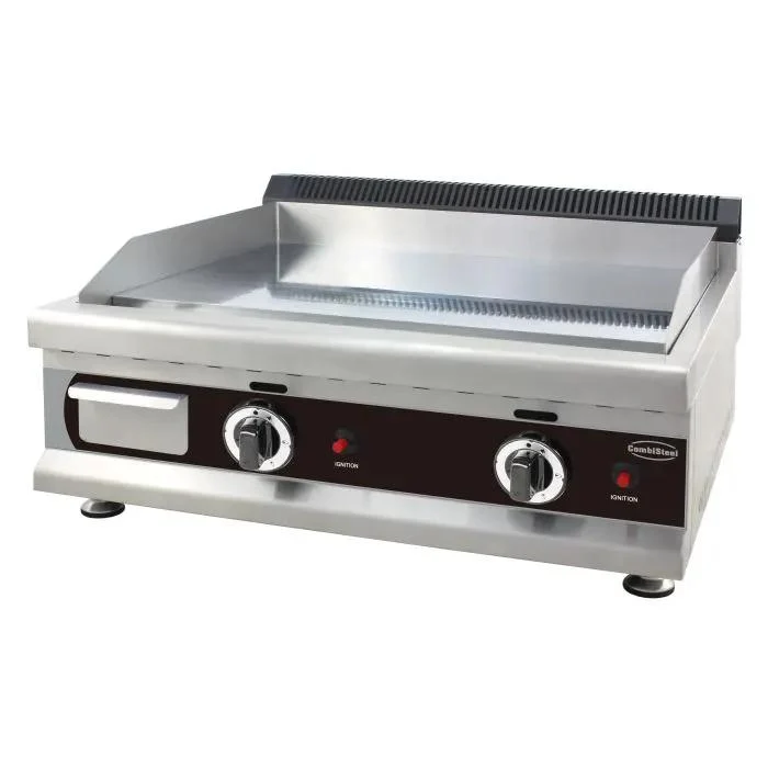 PLAQUE GRILLE À GAZ CHROME 800 PROPANE - 7539.0040 - Combisteel