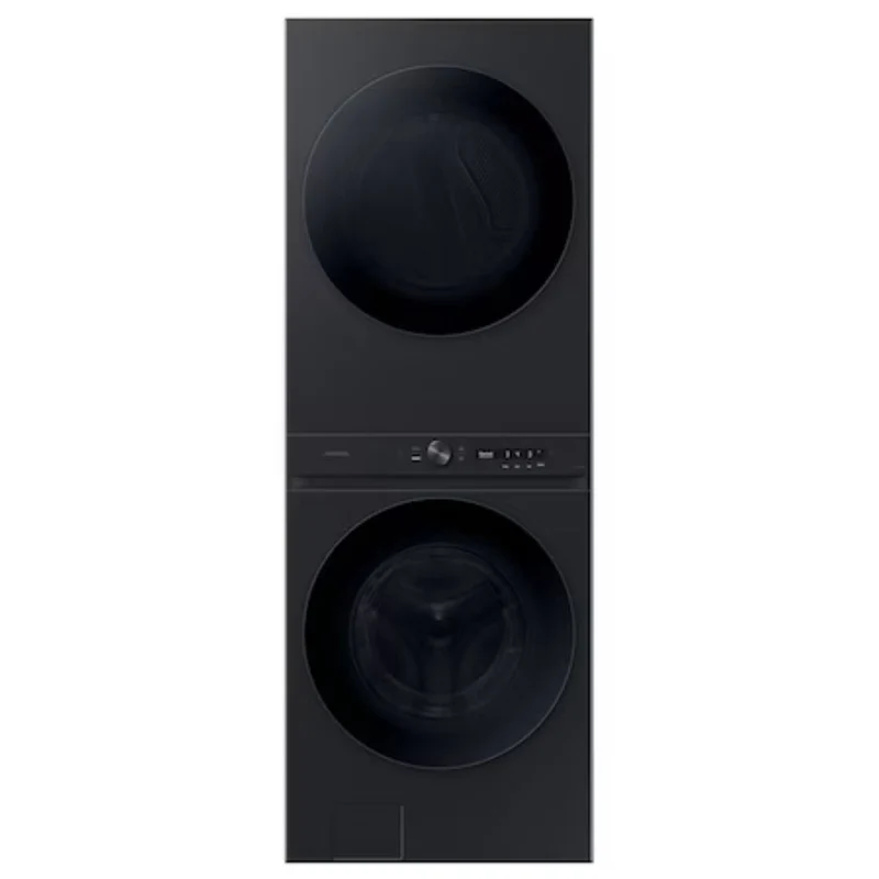 WH46DBH100EV - LAUNDRY CENTERS - Samsung - Stacked Washer/Dryer - Electric - Black Stainless Steel - Open Box