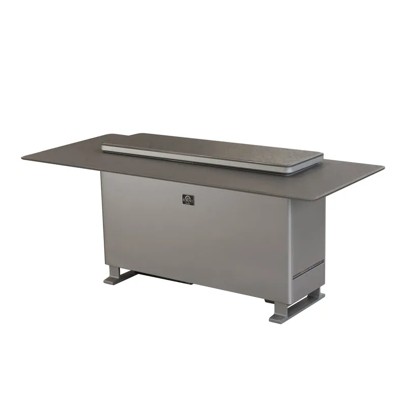 Elevato Smart Bar Table, Sandstone Black, 5.3 cu.ft fridge and freezer with Bluetooth control