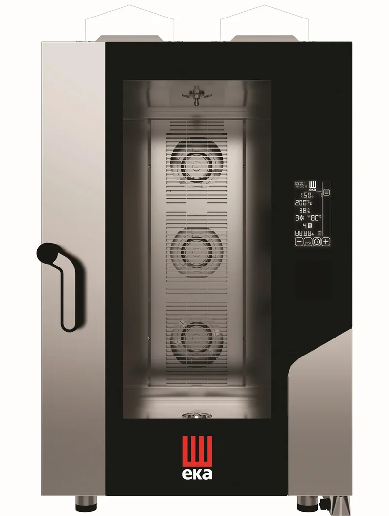 Four mixte à gaz Tecnoeka Millennial Black Mask MKF 1111 G BM, 11 x GN 1/1