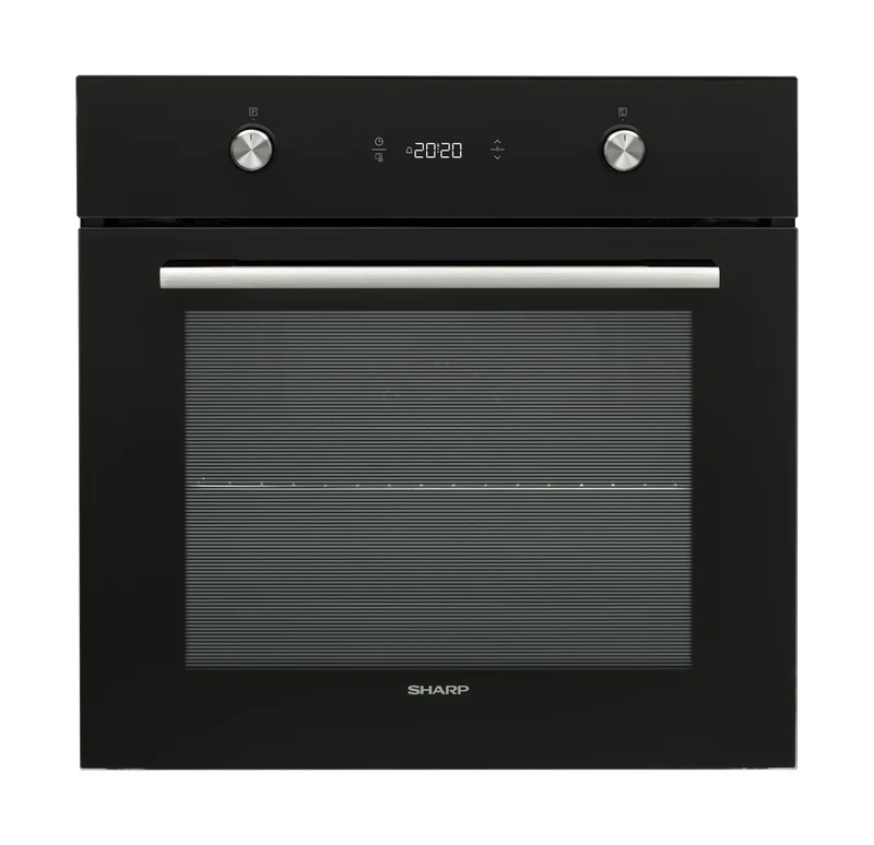 Sharp K-61P27BNM-FR Built-In 69lt. Pyrolytic Fan Assisted Oven, Black
