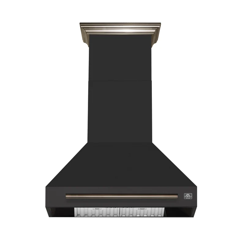 Forno Aria 30 Inch Wall-Mounted Range Hood in Black