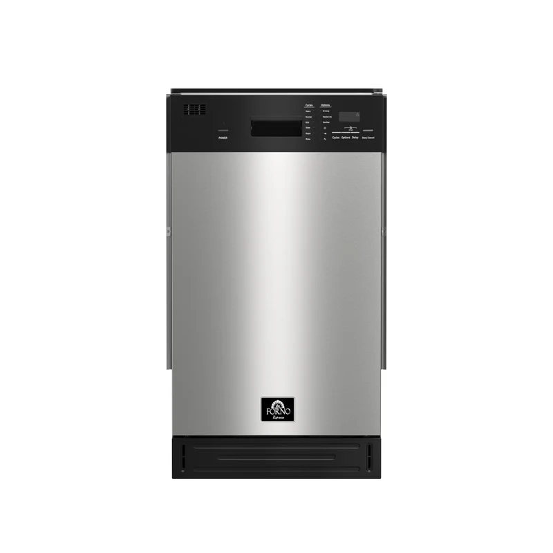 Forno Polo 18-Inch Built-In Stainless Steel Dishwasher, 8 Place Settings, ENERGY STAR Certified, 52 dBA