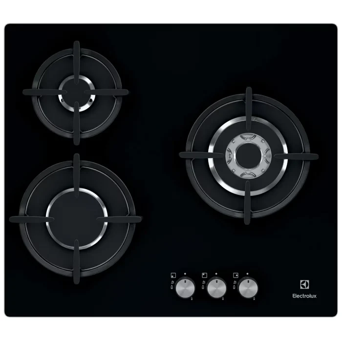 Plaque de cuisson Gaz Série 600 Gas on Glass 60 cm ELECTROLUX EGT6633NOK