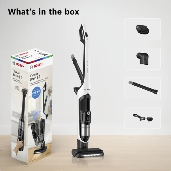 Série 4, Aspirateur rechargeable, Flexxo 28 Vmax, Blanc BOSCH BHH4WM28