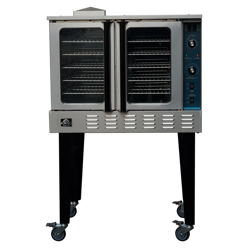 Forno Commerciale Convection Gas Oven, 3 burners 54,000?BTU, 150–500°F, stainless steel, NG/LP convertible