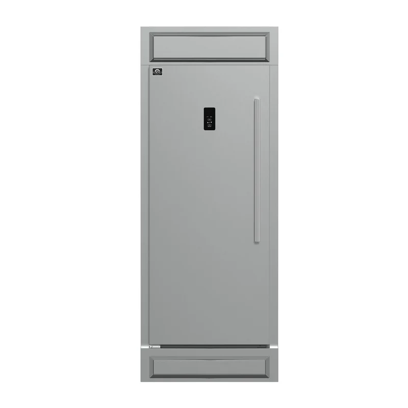 Forno Fortezza 32 Inch Left-Swing Freezer with Trim Kit, Stainless Steel, with Automatic Ice Maker