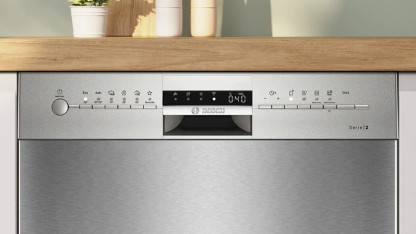 Série 2, Lave-vaisselle sous plan, 60 cm, Acier brossé anti-traces BOSCH SMU2ITI68E