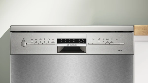 Série 2, Lave-vaisselle pose-libre, 60 cm, Acier brossé anti-traces BOSCH SMS2IVI67E