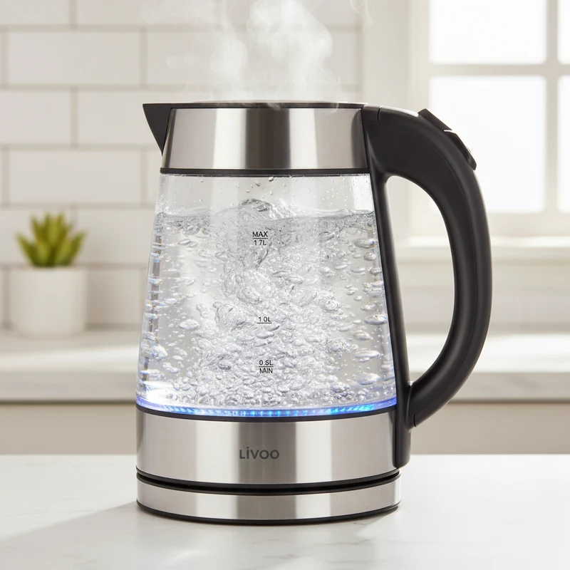 LIVOO BOUILLOIRE 1,7L 2200W VERRE