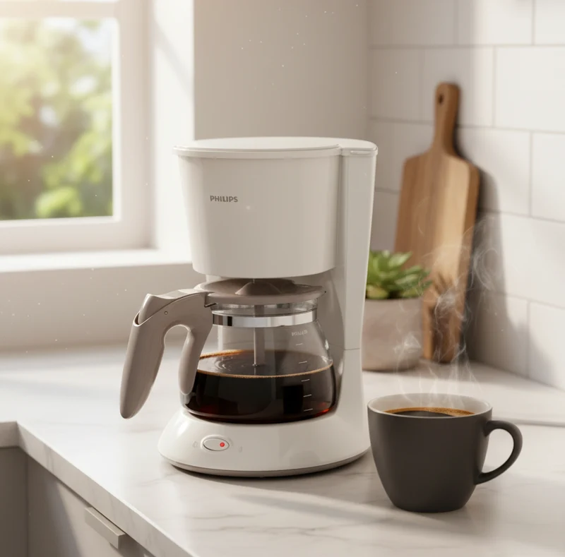 PHILIPS CAFETIERE 1.2L 1000W BLANCHE BEIGE