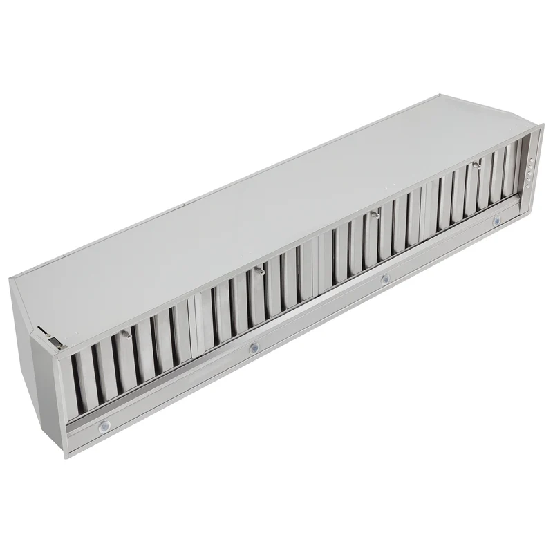 Forno Frassanito 60-Inch Recessed Range Hood, Stainless Steel Baffle Filters, LED Lighting