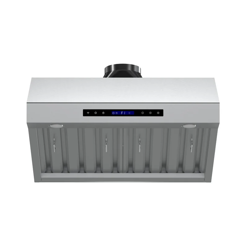 Forno Palazzo 30-Inch Wall Mounted Range Hood, Stainless Steel, Heavy Duty Baffle Filters, Remote Control