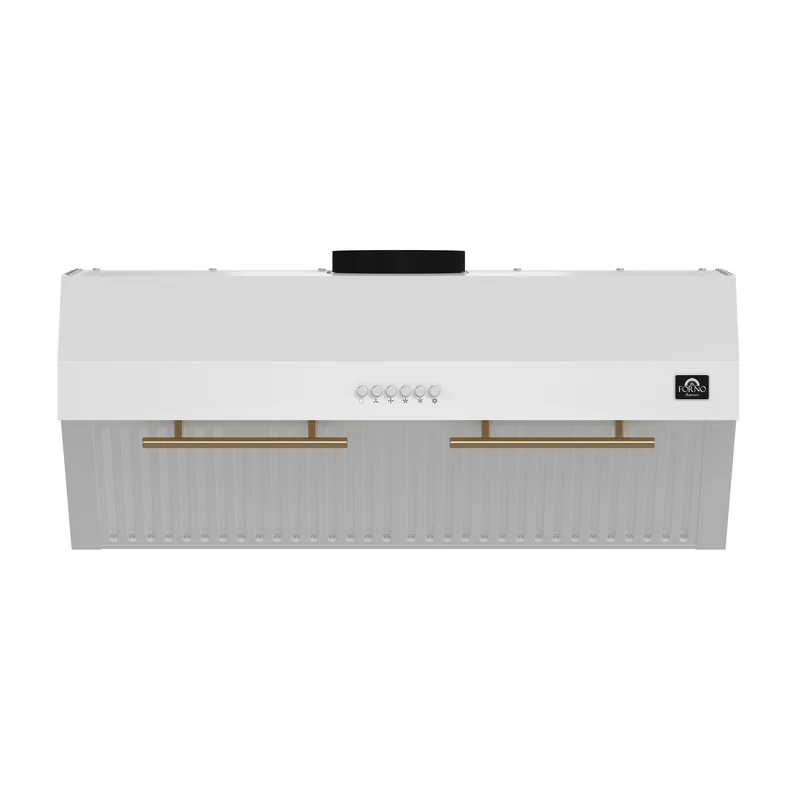 Forno Bari Espresso 30-Inch Under Cabinet Range Hood, White, 600 CFM, LED Lighting, Dishwasher-Safe Baffle Filters, 3-Speed Fan Control