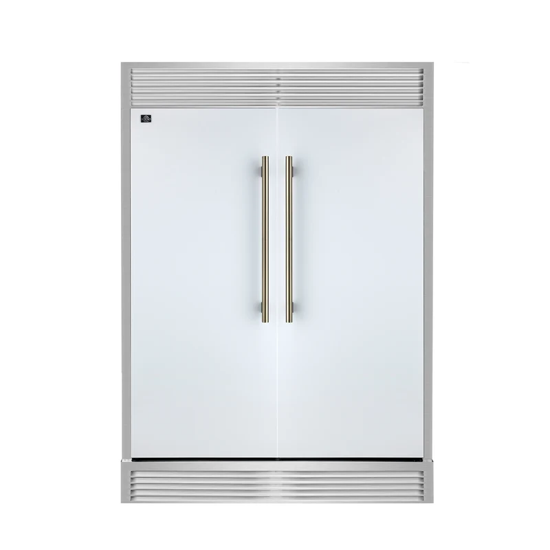Forno Maderno 2-28-Inch Wide Convertible Refrigerator/Freezer in White, Decorative Trim, 27.2 cu.ft, 84-Inch High, ENERGY STAR Certified