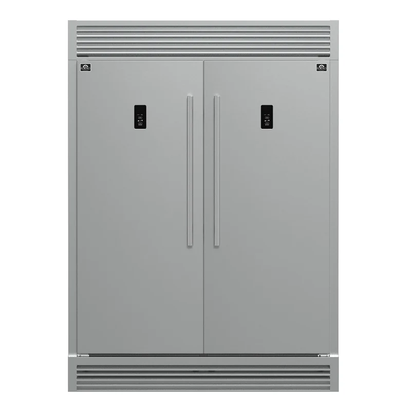 Forno Fortezza 60 Inch Convertible Refrigerator/Freezer with Trim Grill, Stainless Steel, Total No Frost, with Automatic Ice Maker