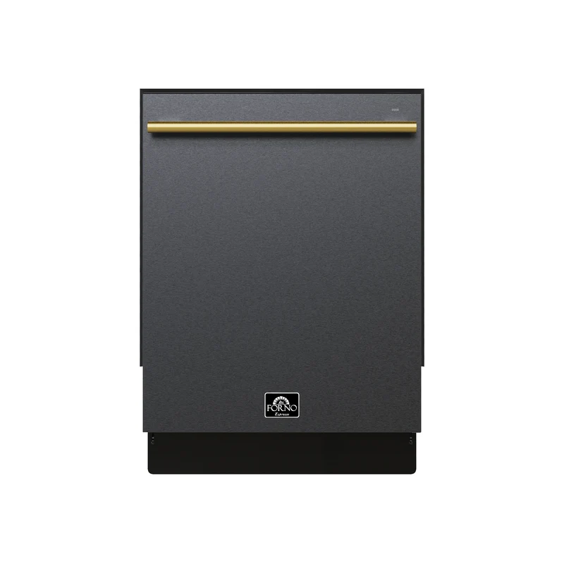 Forno Romano Espresso 24-Inch Built-In Dishwasher, Black Finish, Stainless Steel Tub, 49 dBA, Energy Star Certified