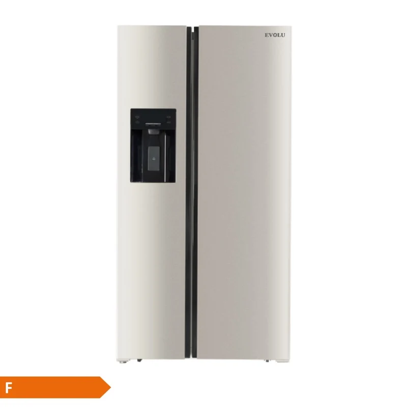 EVOLU REFRIGERATEUR AMER. SIDE BY SIDE 556L NF AVEC DISTRIBUTEUR AUTOMATIQUE GLACE /EAU GRIS