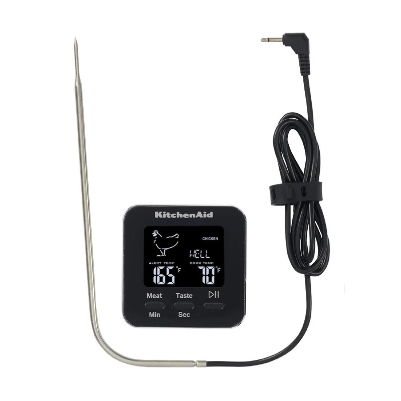 Thermomètre à sonde numérique filaire noir KitchenAid Global