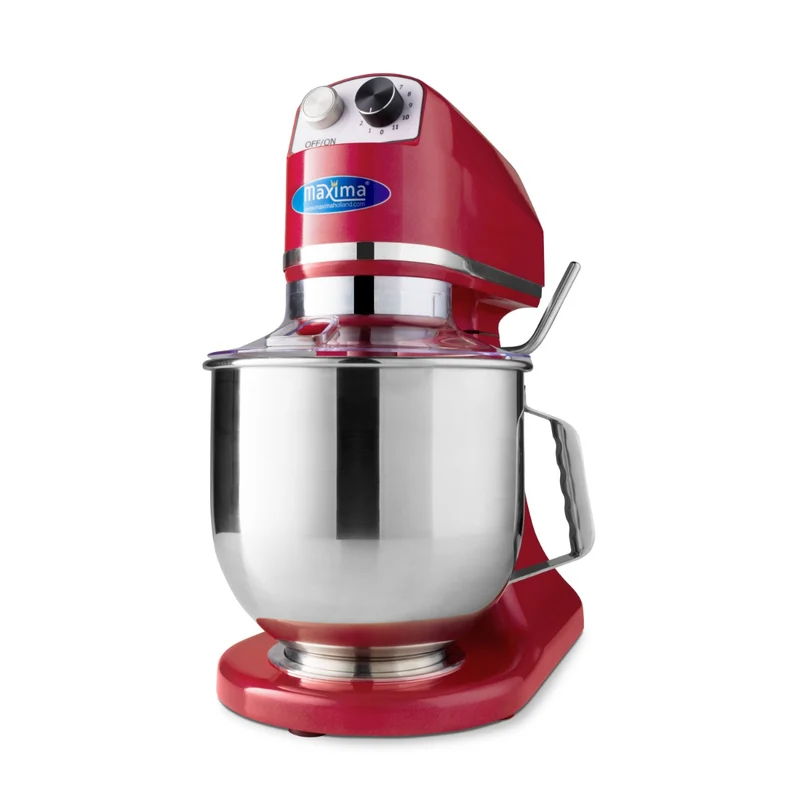Batteur mélangeur - 7 L - jusqu'à 2kg de pâte - rouge framboise