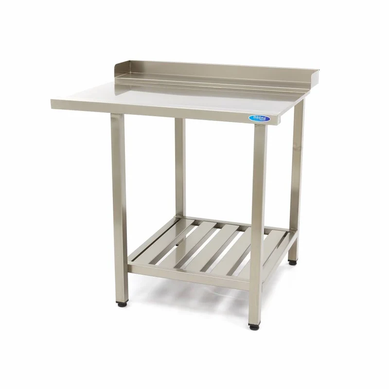 Table lave-vaisselle - 70 x 75 cm - droite - avec dosseret et étagère de rangement