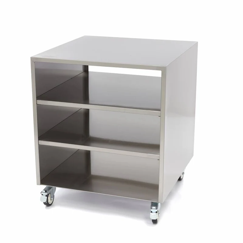 Table de machine en acier inoxydable - 60 x 60 cm - capacité de charge de 120 kg - sur roues
