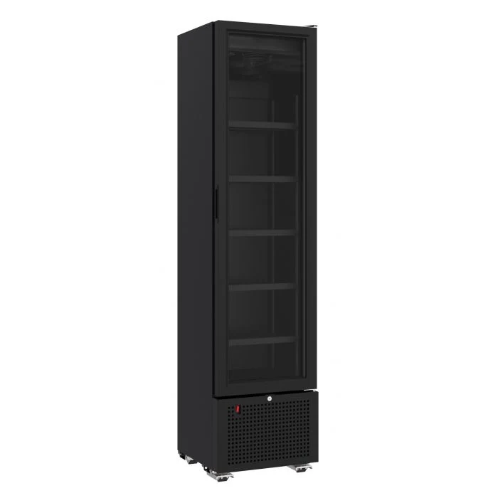 RÉFRIGÉRATEUR 1 PORTE EN VERRE NOIR 221L 7464.0205 Combisteel