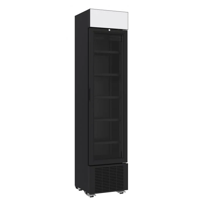 RÉFRIGÉRATEUR 1 PORTE EN VERRE NOIR 232L *TRANSPORT SUR DEMANDE* 7464.0200 Combisteel