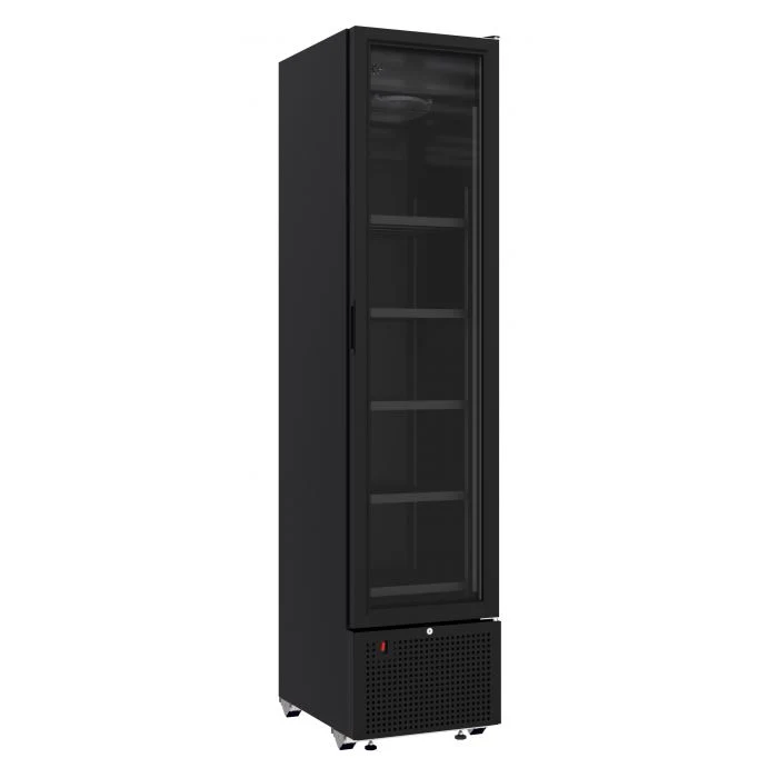 RÉFRIGÉRATEUR 1 PORTE EN VERRE NOIR 348L *TRANSPORT SUR DEMANDE* 7464.0210 Combisteel