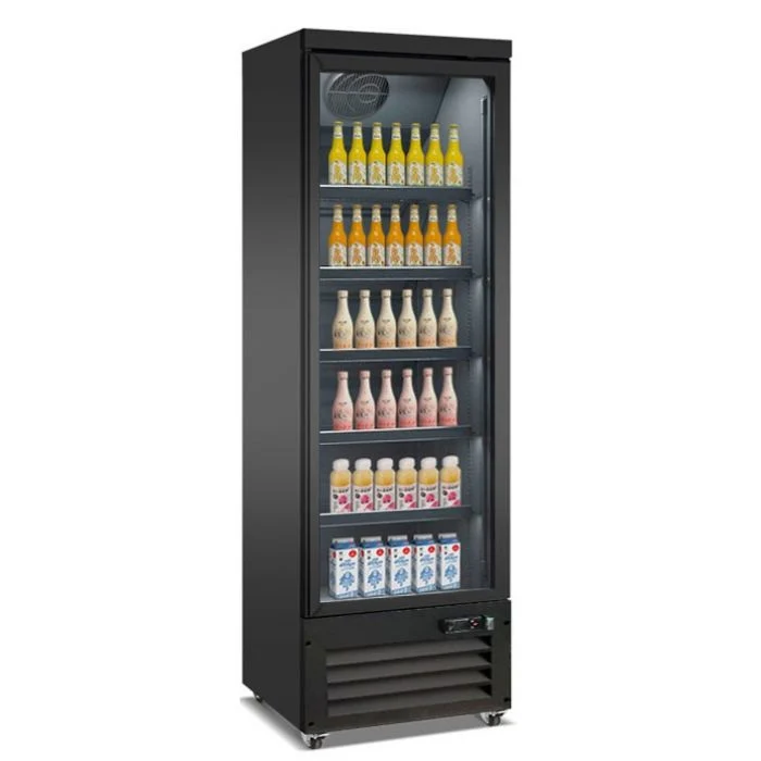 RÉFRIGÉRATEUR 1 PORTE EN VERRE NOIR CEB-500R BL 7526.0100 Combisteel