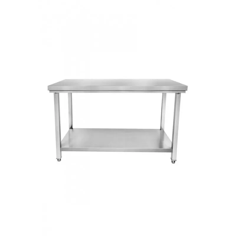 Table en inox avec sous tablette 2000mm - P600 mm - H850 mm - STTF206 - Cuistance
