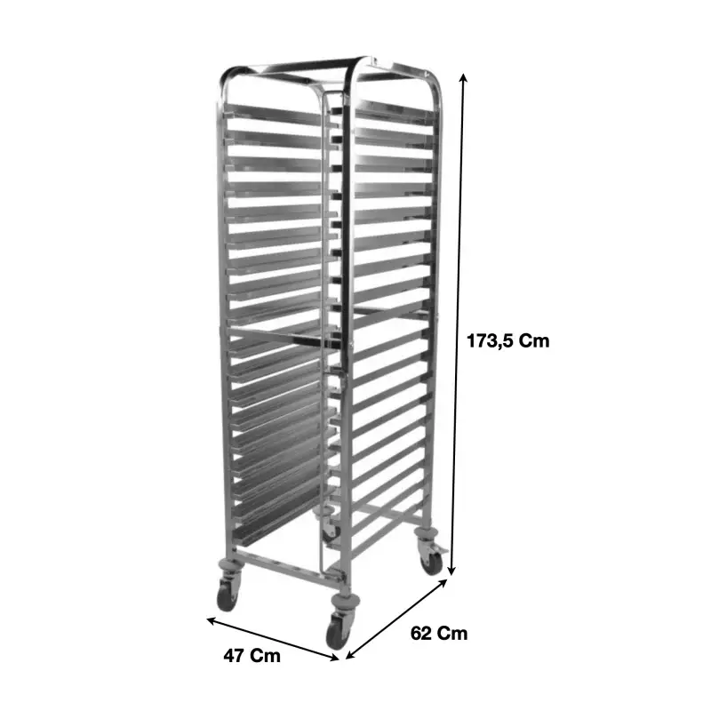 Échelle inox 18 niveaux GN1/1 et 600 x 400 mm - RKT18 - Cuistance