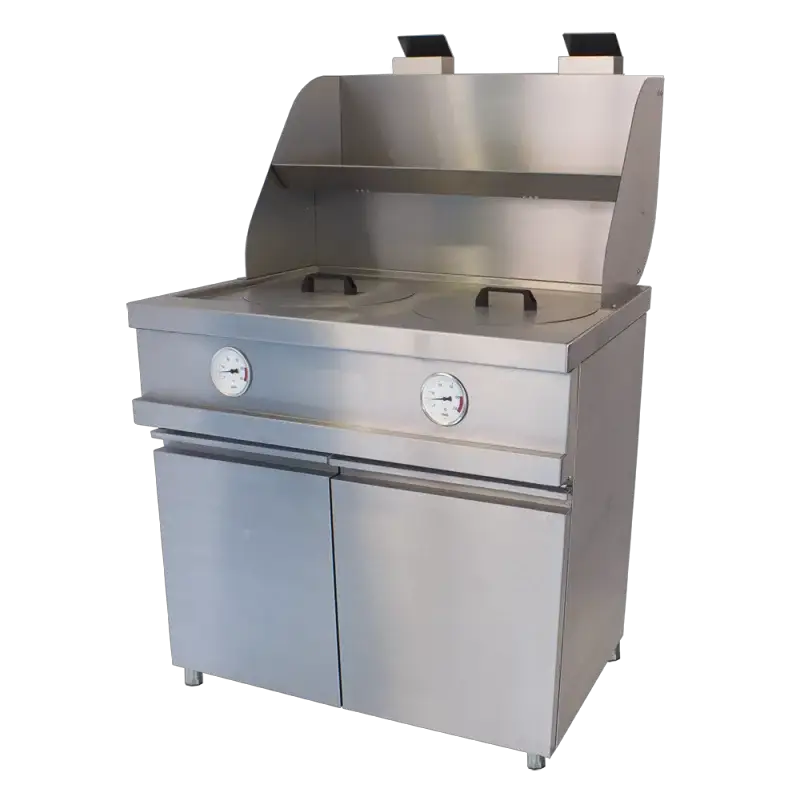 Friteuse professionnel gaz 2 cuves rondes de 2x13 L - MECA-FRYER 2B - Bertrand