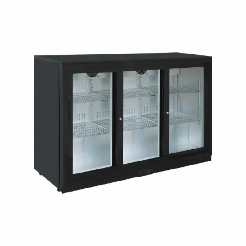 Arrière bar réfrigérée 3portes vitrées coulissantes
