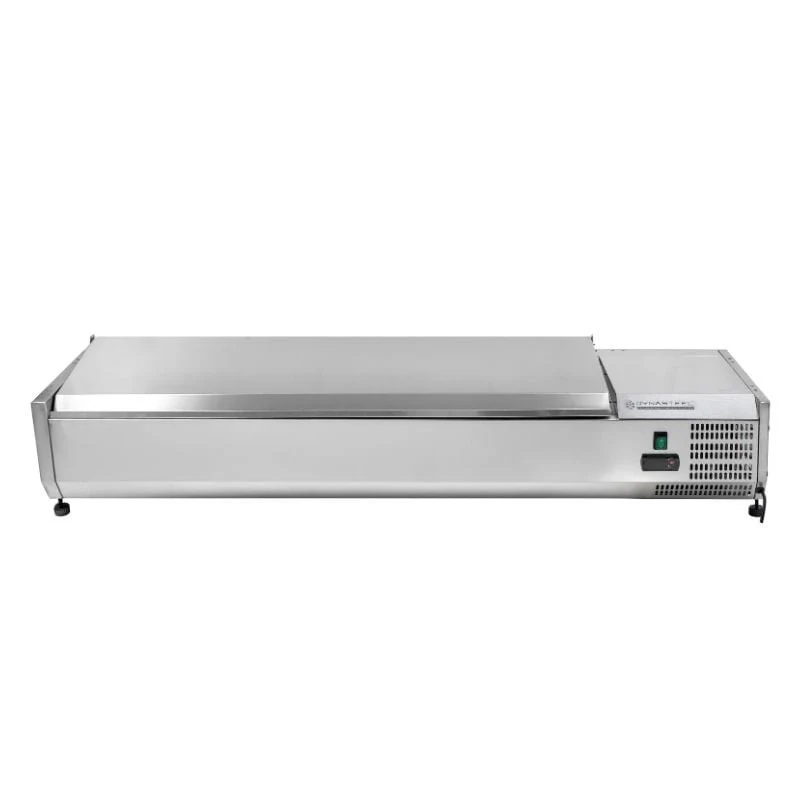 Saladette Réfrigérée à Poser Couvercle Inox - 7 x GN 1/4
