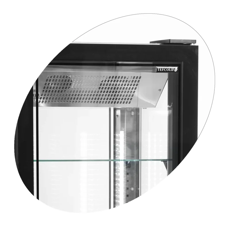 Tefcold Vitrine réfrigérée indépendante UPD400-F noire
