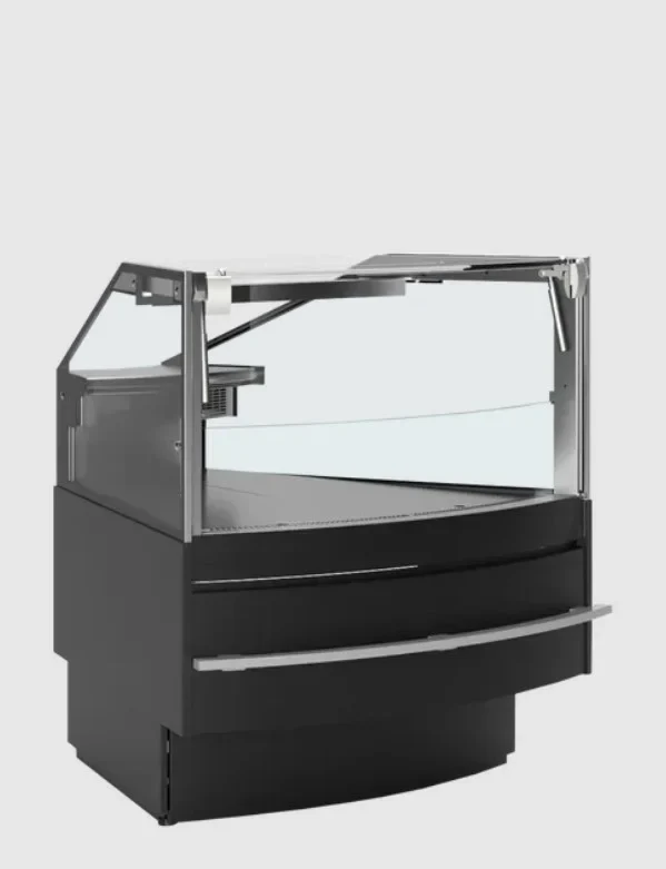 Tefcold comptoir réfrigéré de service SOCA45EXTB élément d’angle 45° 1120 mm, LED, noir