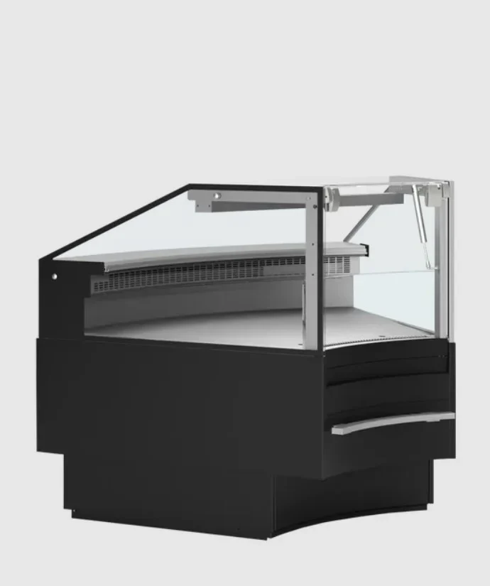 Tefcold comptoir réfrigéré de service SOCA45INTB élément d’angle 45° 1120 mm, LED, noir